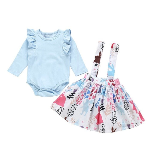 Infant Newborn Baby Girl Clothes Frill Solid