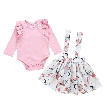 Infant Newborn Baby Girl Clothes Frill Solid