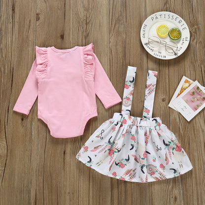 Infant Newborn Baby Girl Clothes Frill Solid