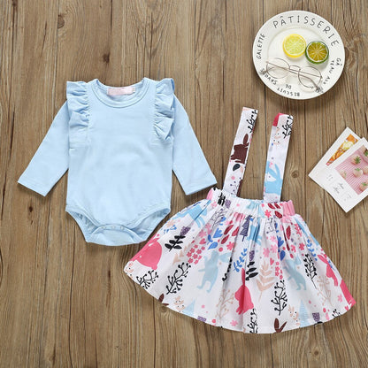 Infant Newborn Baby Girl Clothes Frill Solid
