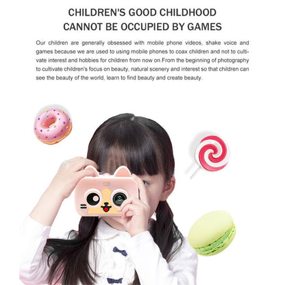 Kid Mini Cartoon Camera 1080P Rechargeable Digital