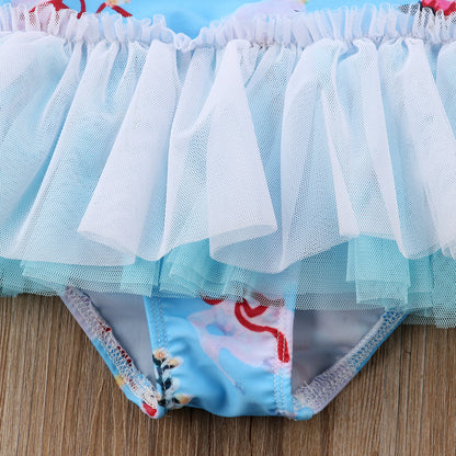 Kids Baby Girls Unicorn Cartoon One piece Swimsuit