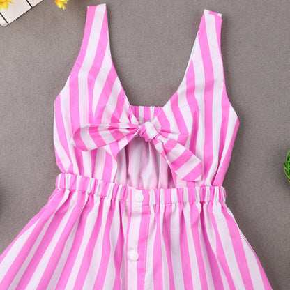 Mom and Daughter Girl Cute Summer Family Dress