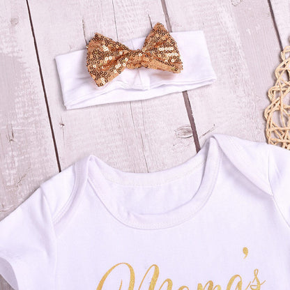 Newborn Baby Girl Clothes Summer Letter Printed