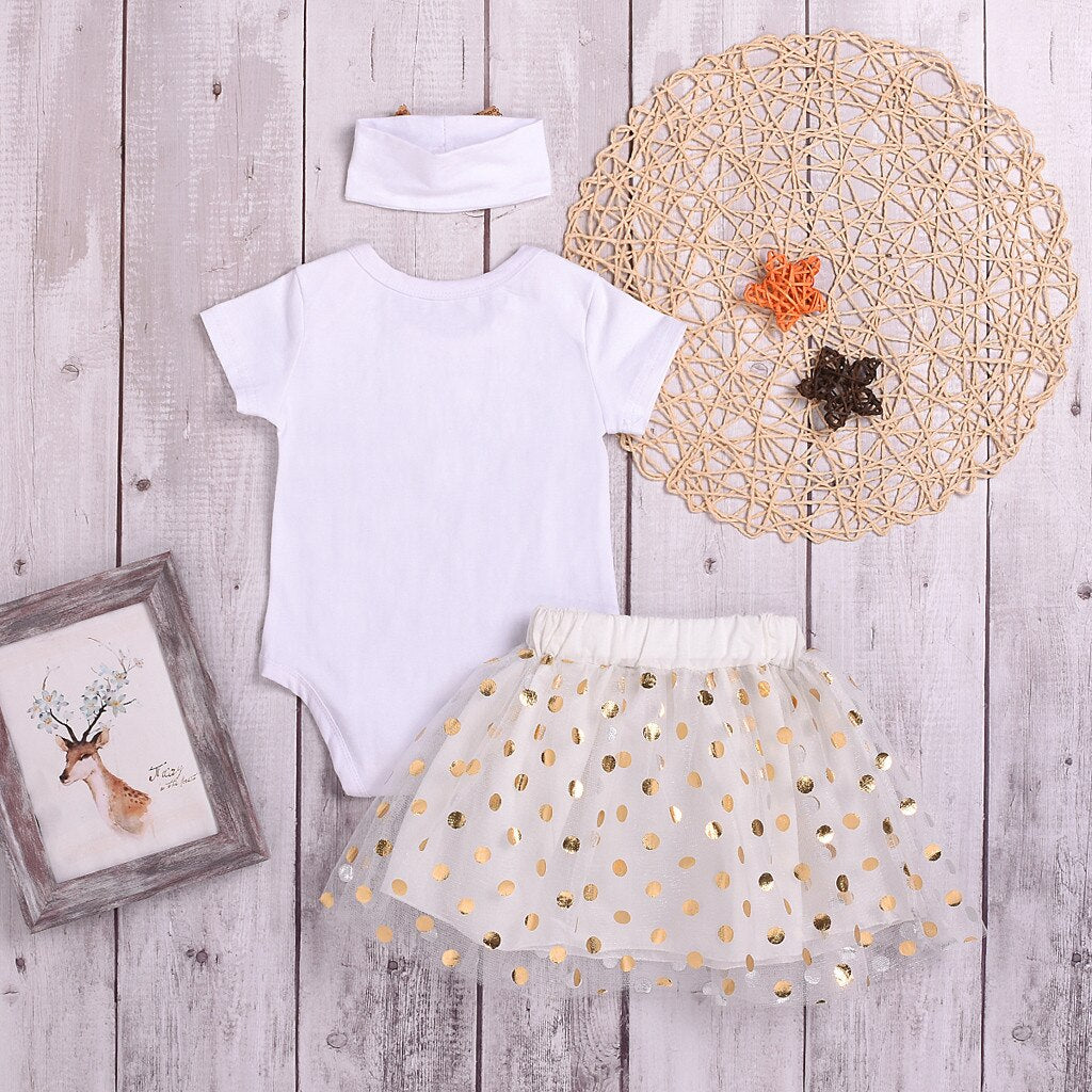 Newborn Baby Girl Clothes Summer Letter Printed