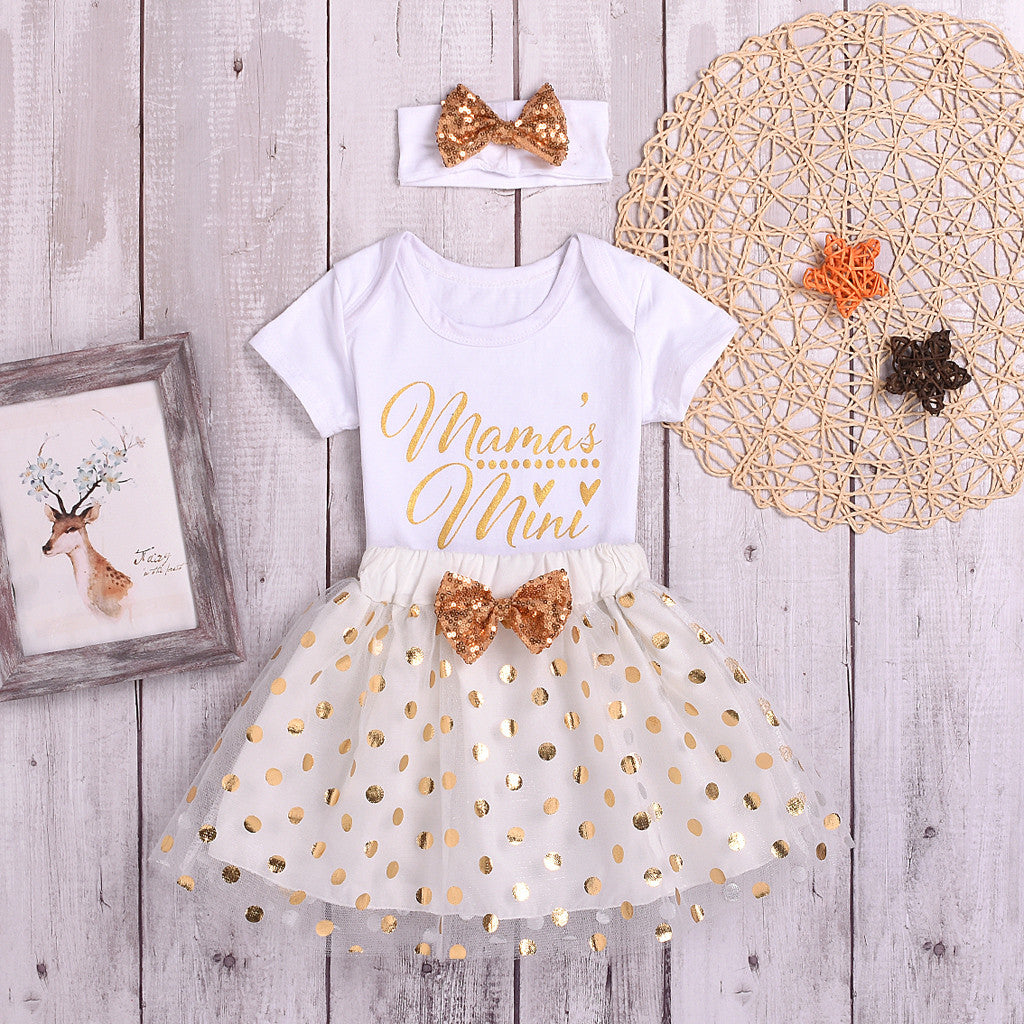 Newborn Baby Girl Clothes Summer Letter Printed