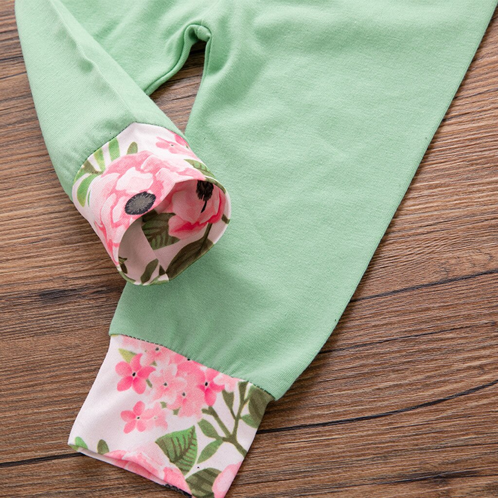 Newborn Baby Girl Floral T shirt Tops Dress Pants