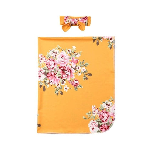 Newborn Floral Snuggle Swaddle Blanket Baby Boys