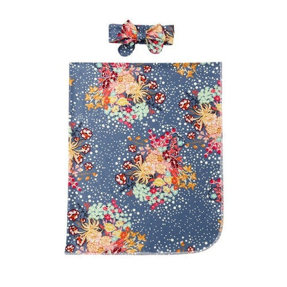 Newborn Floral Snuggle Swaddle Blanket Baby Boys