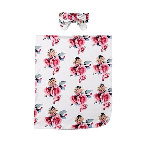 Newborn Floral Snuggle Swaddle Blanket Baby Boys