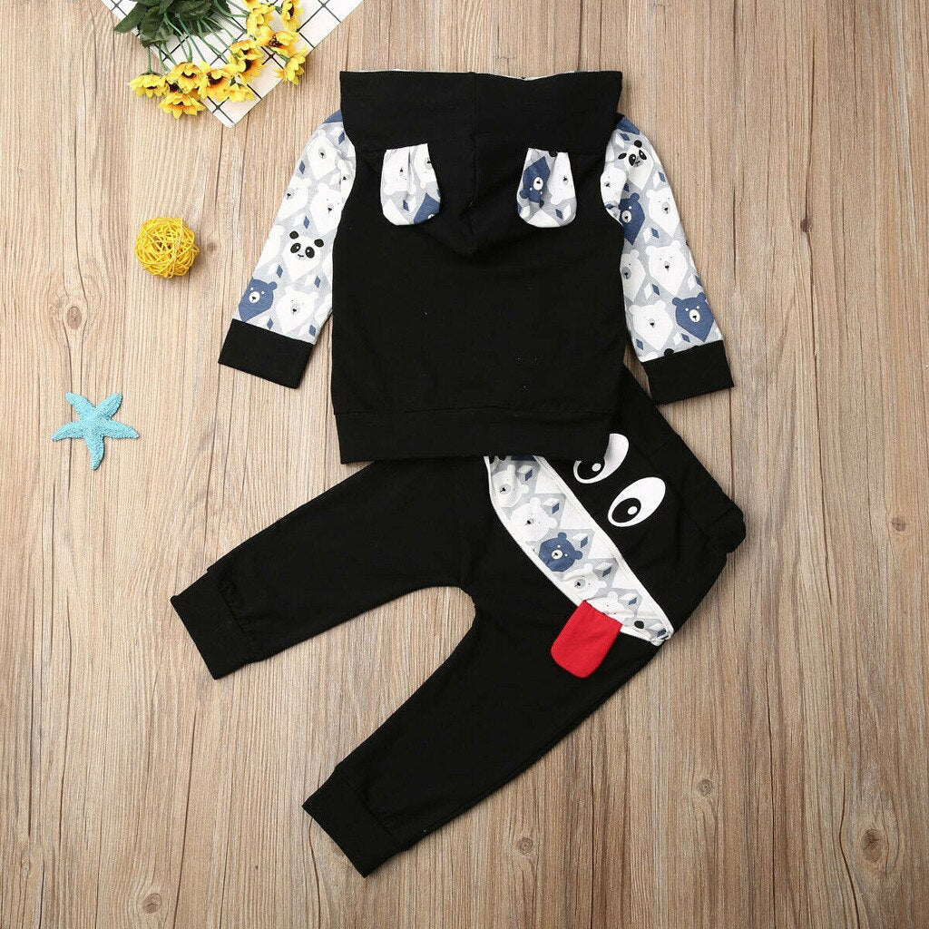 Newborn Infant Baby Boy Girl Hooded Cartoon Bear