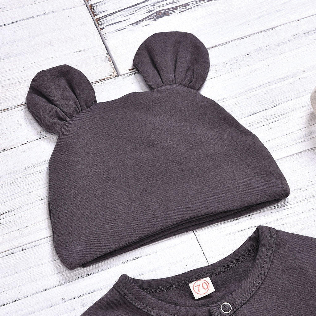 Newborn clothing Infant Baby Boy Girl Solid Romper