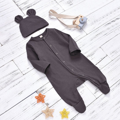 Newborn clothing Infant Baby Boy Girl Solid Romper