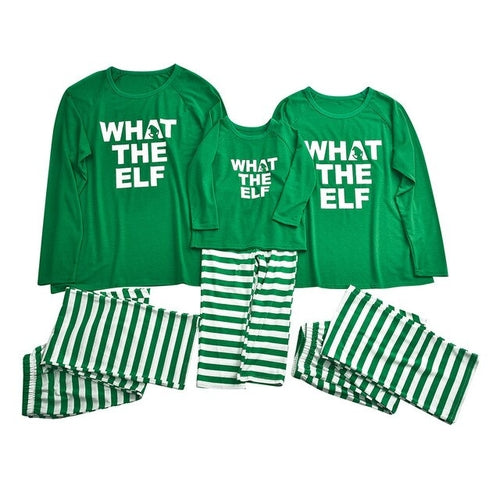 Parent child shirt cotton Top+Stripe Pants Xmas