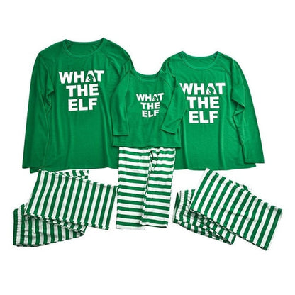 Parent child shirt cotton Top+Stripe Pants Xmas