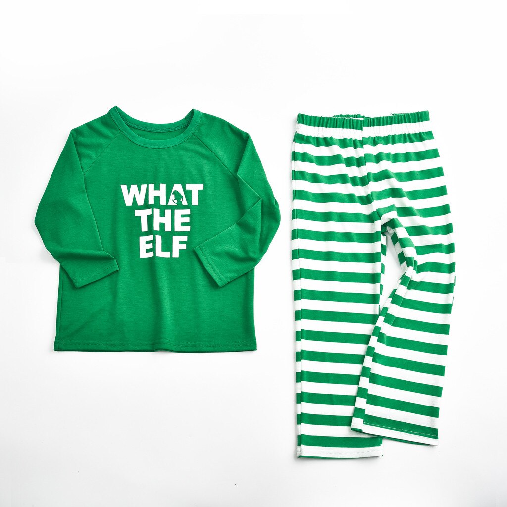 Parent child shirt cotton Top+Stripe Pants Xmas
