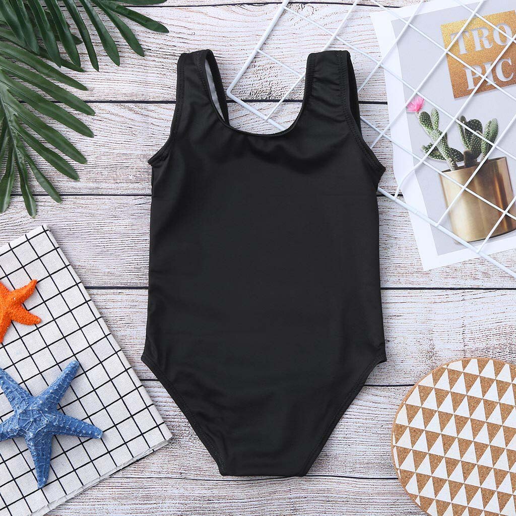 Summer Toddler Baby Kids Girl Black swimsuit