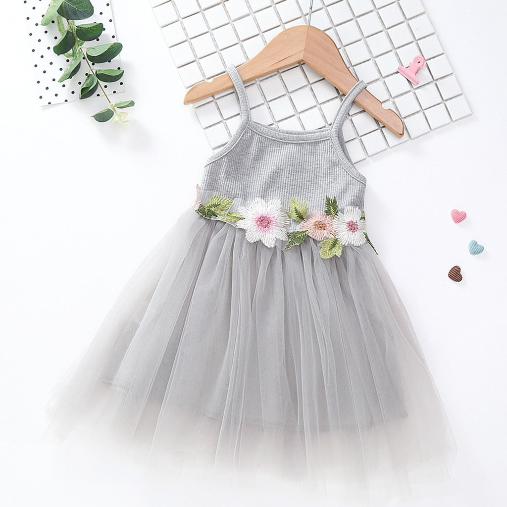 Summer Toddler Kids Baby Girl Floral Princess