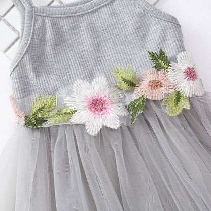 Summer Toddler Kids Baby Girl Floral Princess
