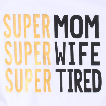 Super Famiy matching T shirt Mom Kids Tee Baby