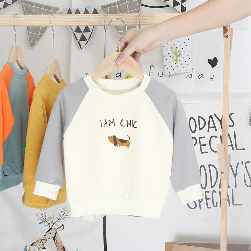 Telotuny Cartoon Kids Boys Sweatshirts Baby Boy