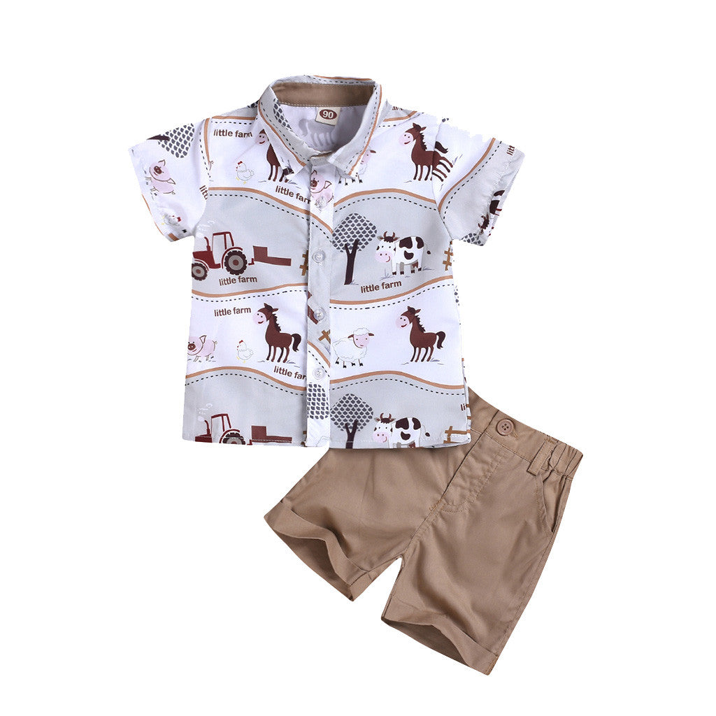 Toddler Baby Boys Clothes Set Gentleman Cartoon