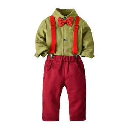 Toddler Baby Boys Gentleman Dot Bow Tie T Shirt