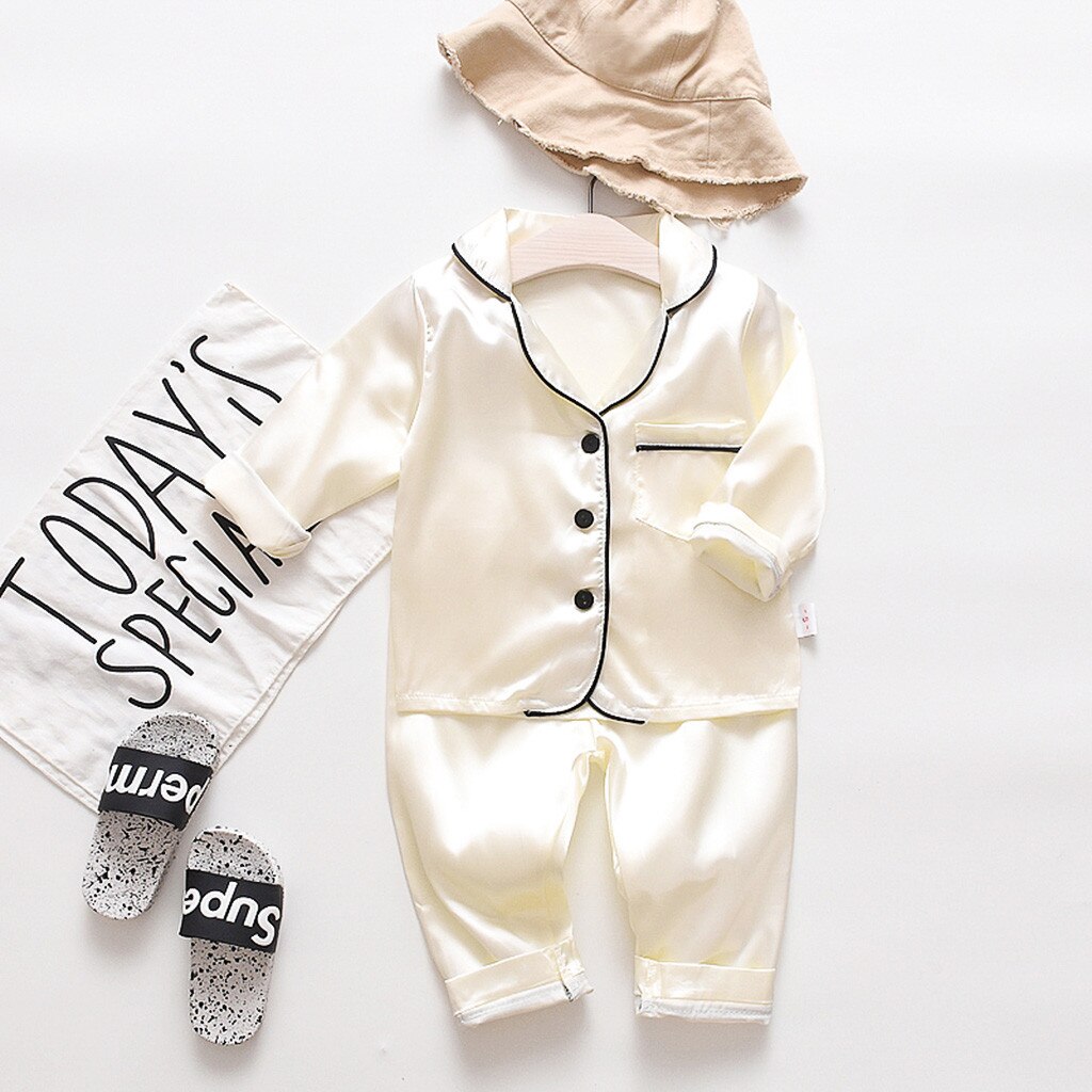 Toddler Baby Boys Long Sleeve Solid Tops Pants