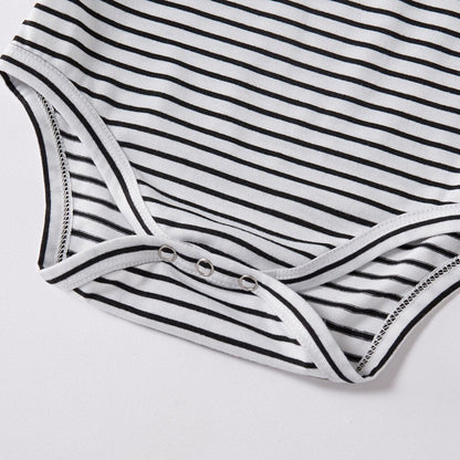 Toddler Baby Girl Stripe Romper Bodysuit+Frill