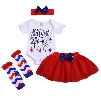 Toddler Baby Girl set Clothes Short Sleeve letter
