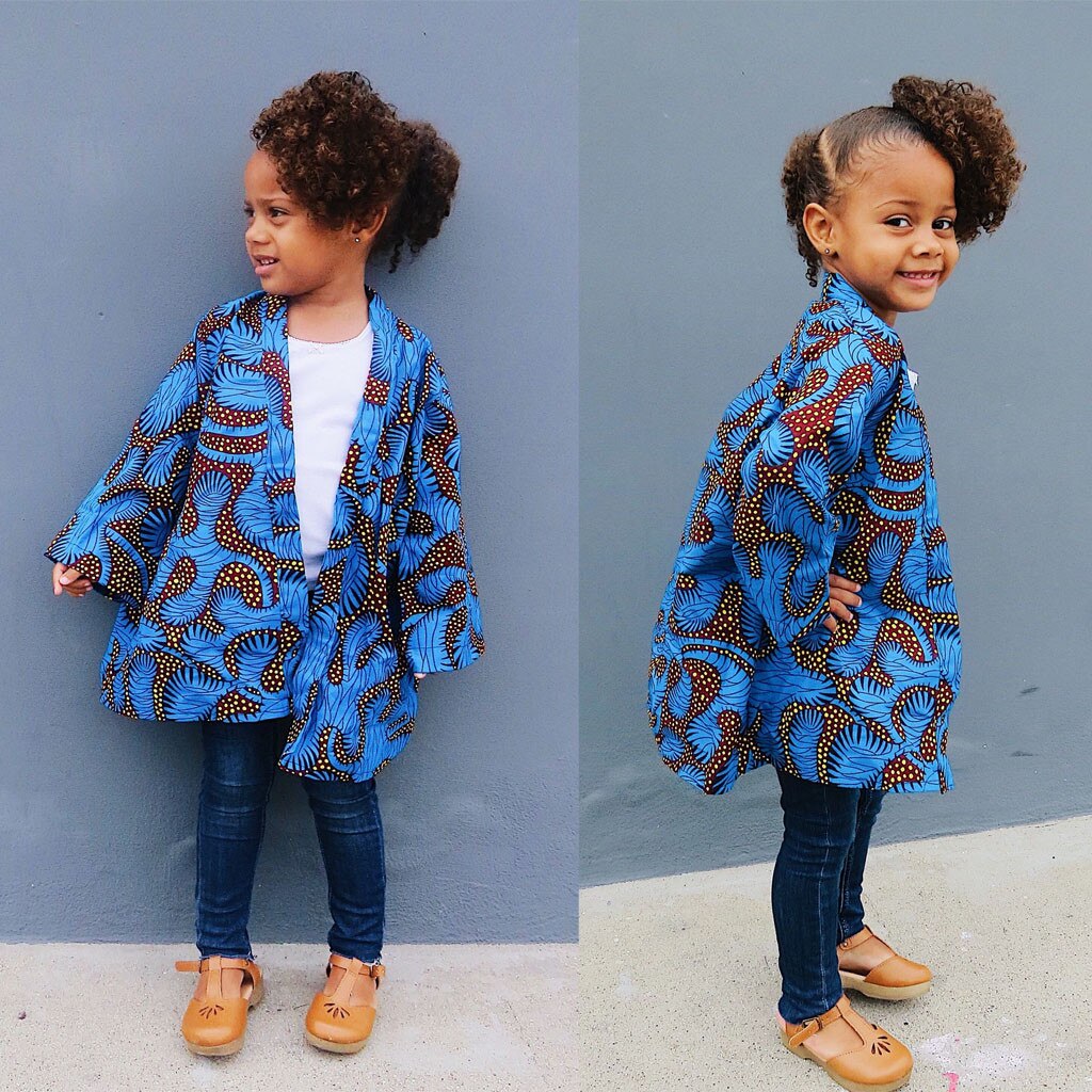 Toddler Baby Girls Fashion African Print Kimono