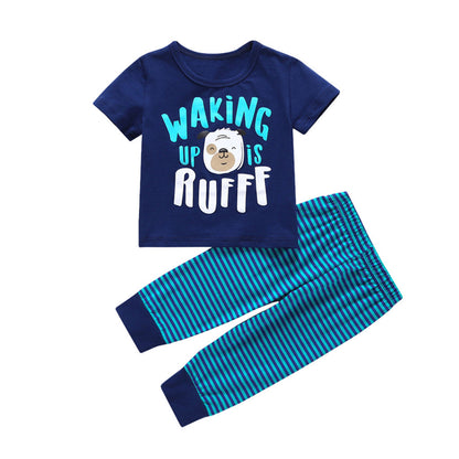Toddler Boy Clothes Baby Short Sleeve Dog Print