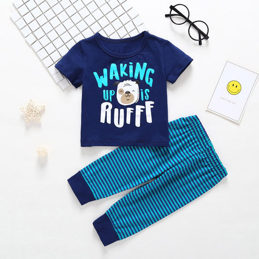 Toddler Boy Clothes Baby Short Sleeve Dog Print