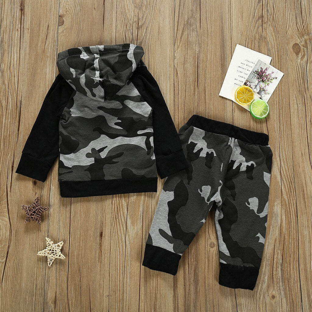 Toddler Boy Clothes Fashion Camouflage Sweatshirt