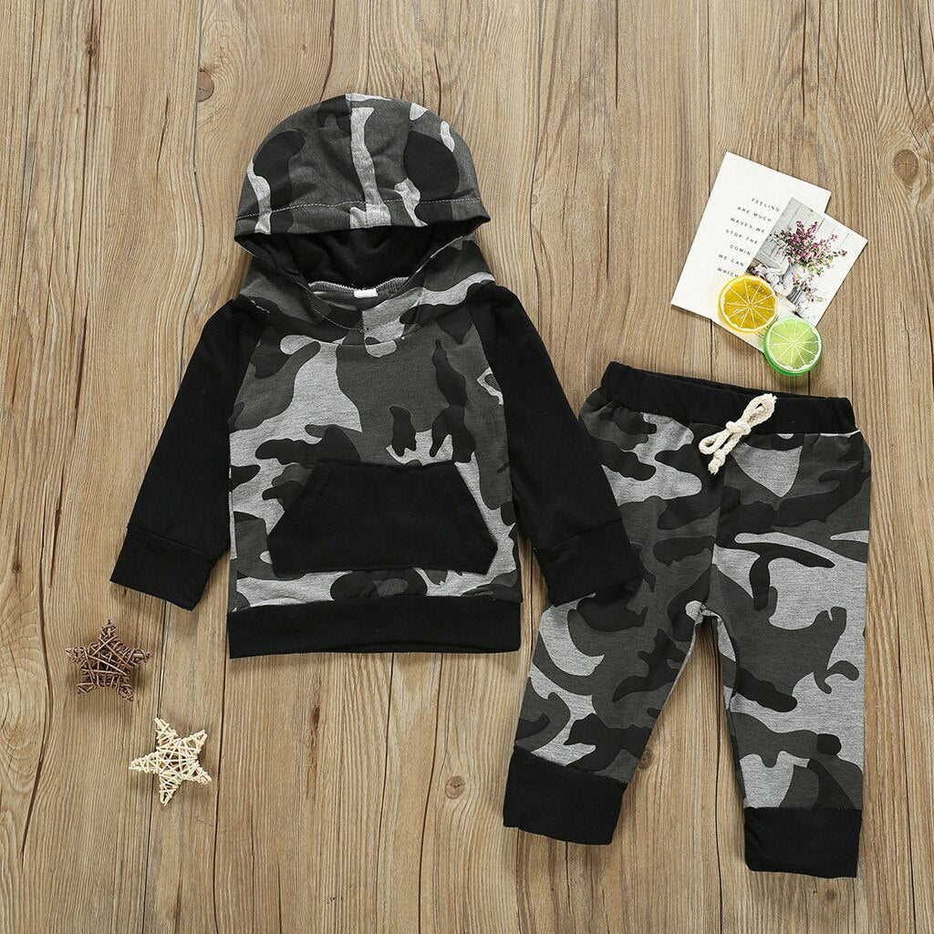 Toddler Boy Clothes Fashion Camouflage Sweatshirt