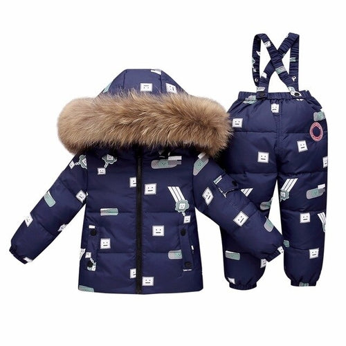 Toddler Boy Clothes Winter Faux Fur Hooded Parka