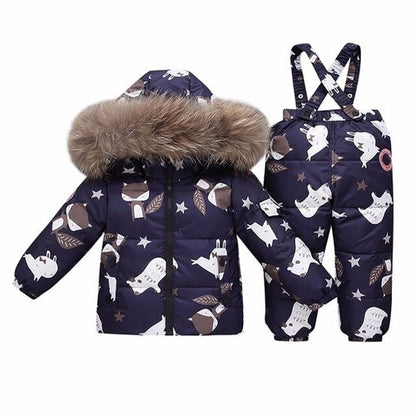 Toddler Boy Clothes Winter Faux Fur Hooded Parka