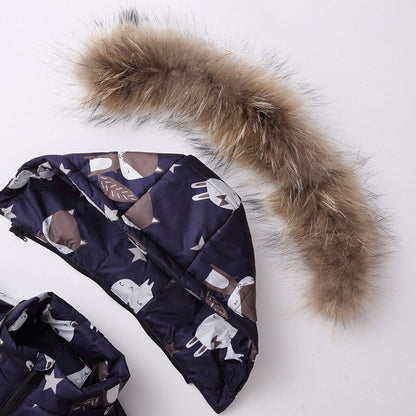 Toddler Boy Clothes Winter Faux Fur Hooded Parka