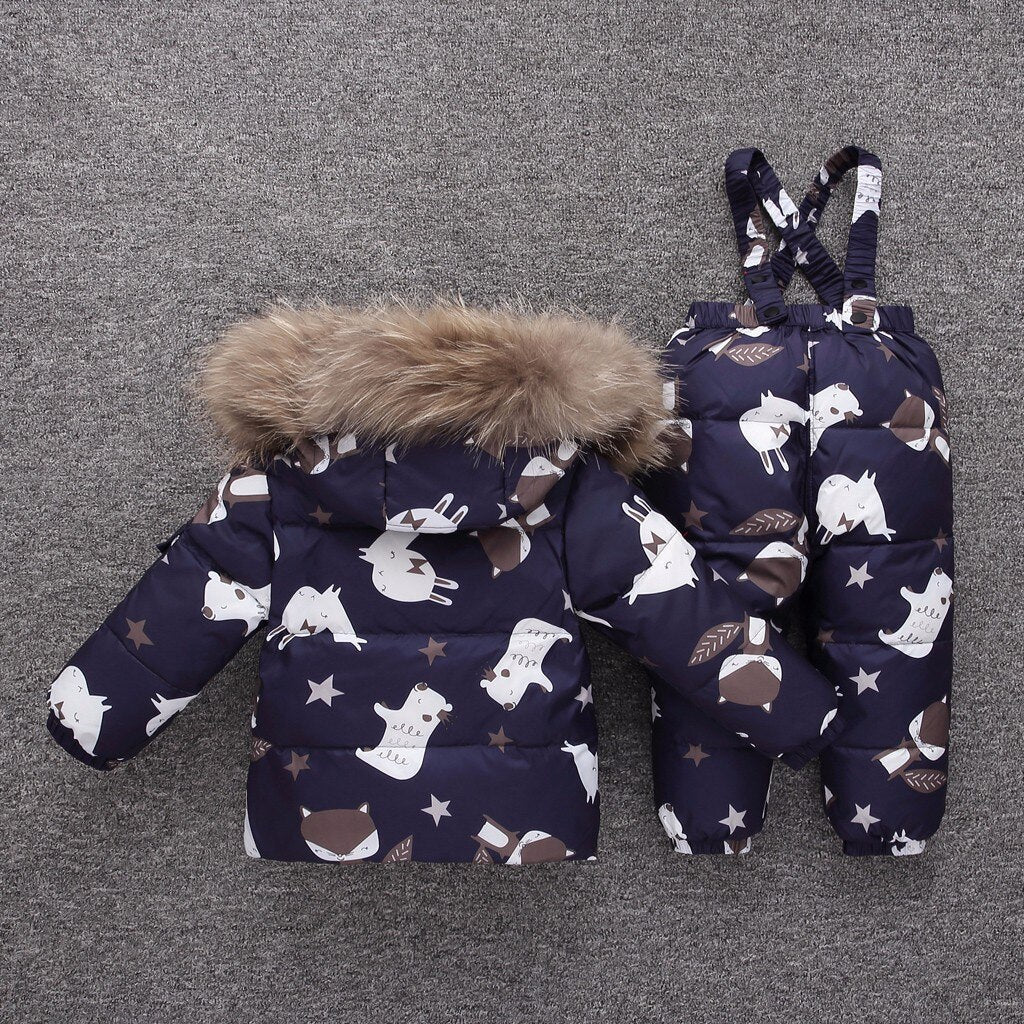 Toddler Boy Clothes Winter Faux Fur Hooded Parka
