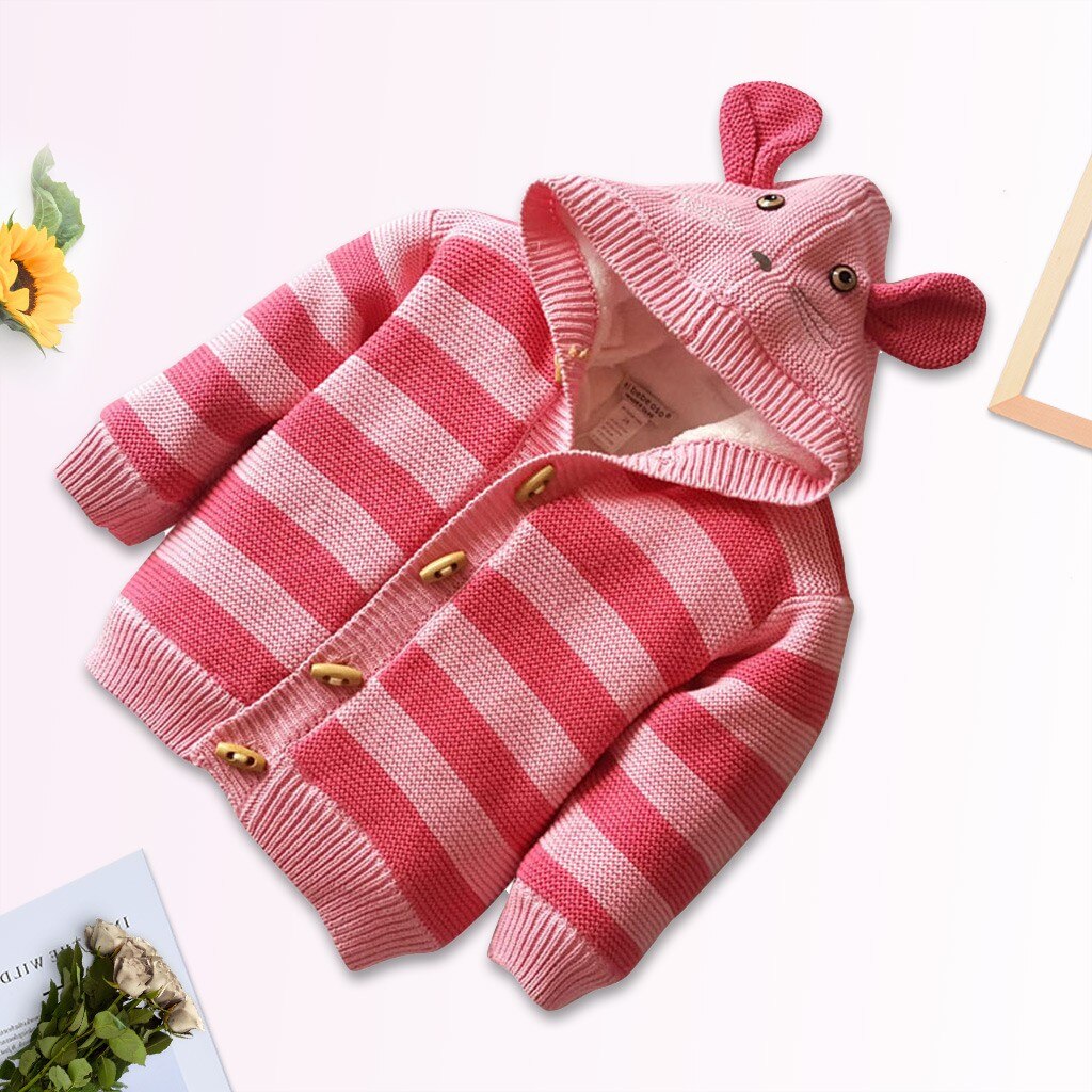 Toddler Infant Baby Boy Girl Warm Stripe Knitted