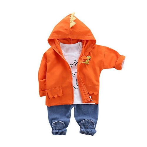 Toddler Kids Baby Boy Girl Hooded Cartoon dinosaur