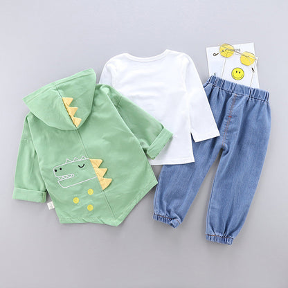 Toddler Kids Baby Boy Girl Hooded Cartoon dinosaur