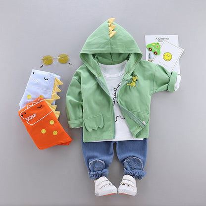 Toddler Kids Baby Boy Girl Hooded Cartoon dinosaur