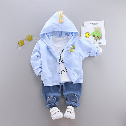 Toddler Kids Baby Boy Girl Hooded Cartoon dinosaur
