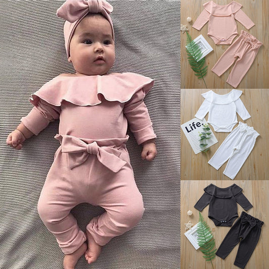 Toddler Kids Baby Girl Ruffled Leotard Jumpsuit