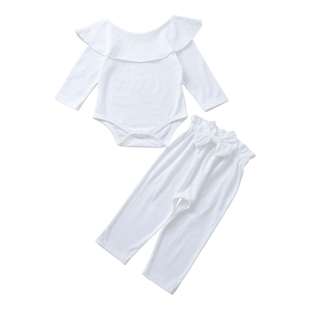 Toddler Kids Baby Girl Ruffled Leotard Jumpsuit