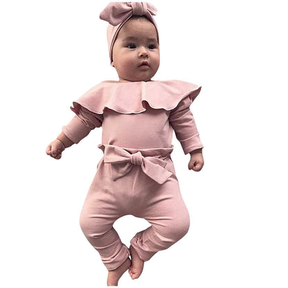 Toddler Kids Baby Girl Ruffled Leotard Jumpsuit
