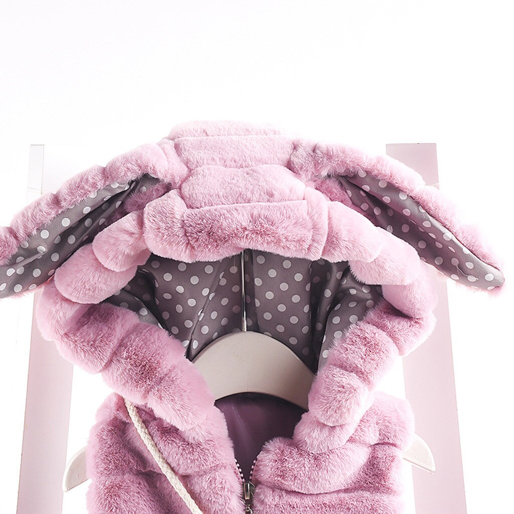 Toddler Kids Baby Girls Rabbit Ear Bow Thick Warm
