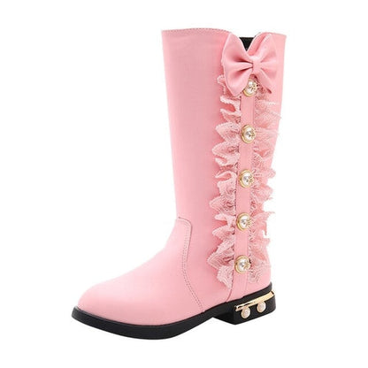 Winter Kids Baby Girls long boots Princess Shoes