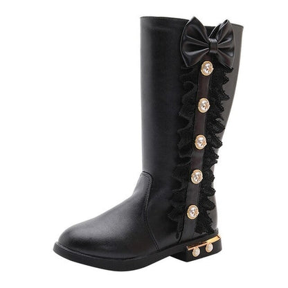 Winter Kids Baby Girls long boots Princess Shoes